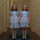 A still from The Shining. Not all twins are this creepy. Just most.